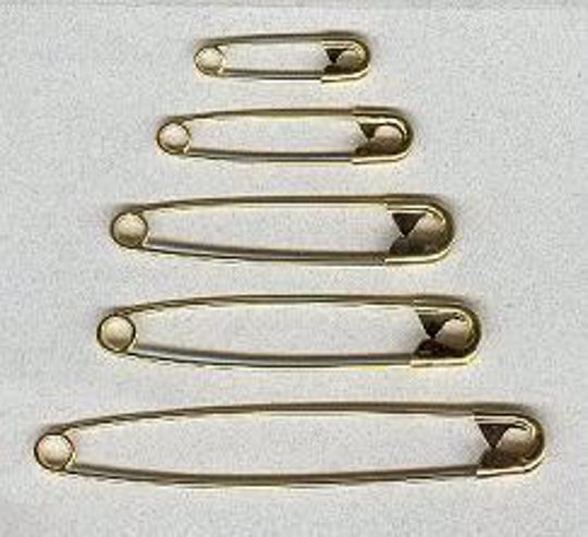 Shiny Gold Safety Pins