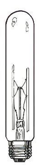 Clear Tubular 40 watt 5" long