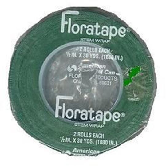 Floratape Stem Wrap 1/2- 2 rolls per pack (30 yds. each) Green