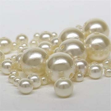 White, Cream & Gold Pearl Plastic Mix Craft Beads by Bead Landing®