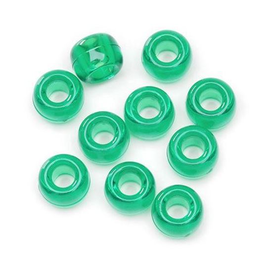 T-885 Xmas Green Pony Beads