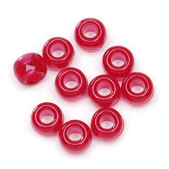 T-893 Xmas Red Pony Beads