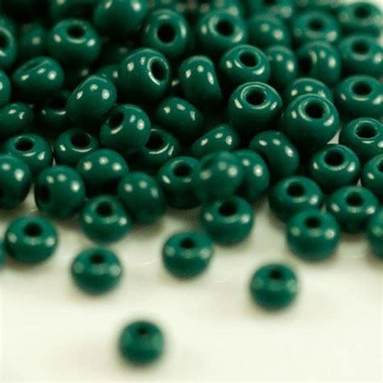 Dark Green Seed Beads