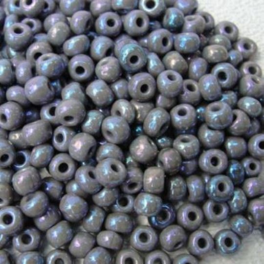 Gray Czech Glass "E" Beads 