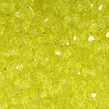 T-875 Yellow Faceted Beads