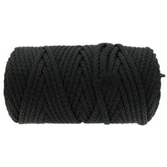 010 Black Braided Macrame Cord