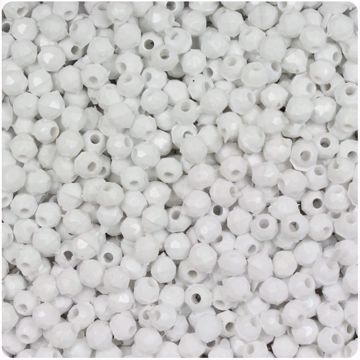 O-2801 White Faceted Beads 