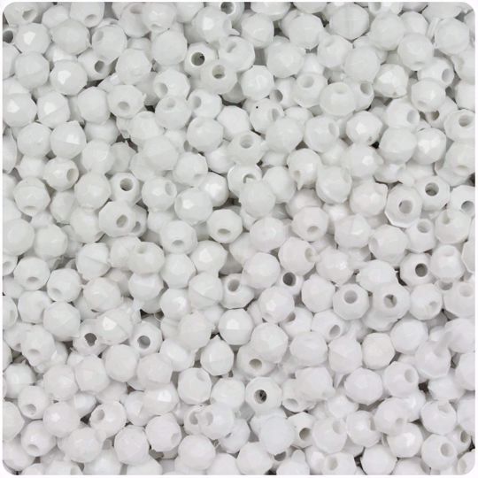O-2801 White Faceted Beads 