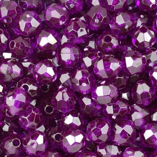 T-896 Dk. Amethyst Faceted Beads