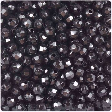 O-1114 Black Faceted Beads 