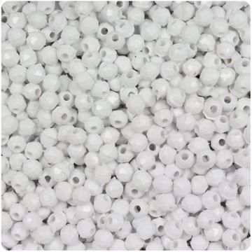 O-2801 White Faceted Beads